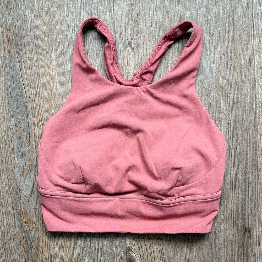lululemon athletica High-Neck Sports Bra in Dusty Rose